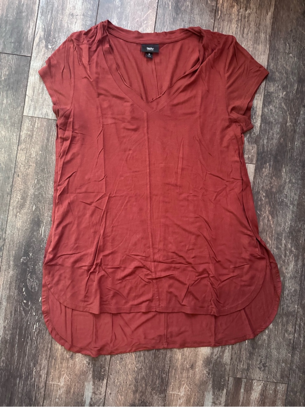 Mossimo Supply Co. Women's Rust V-Neck Tunic Top